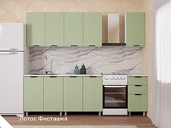 Кухонный гарнитур Лотос 2000 мм Фисташка - фото