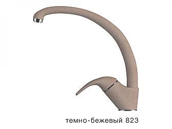 Смеситель для кухни высокий Эко Tolero Темно-бежевый 823 - фото