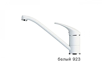 Смеситель для кухни низкий Эко Tolero Белый 923 - фото