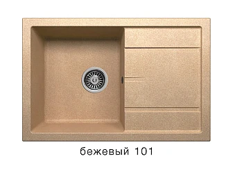 Кухонная мойка Tolero R-112 Бежевый 101 - фото