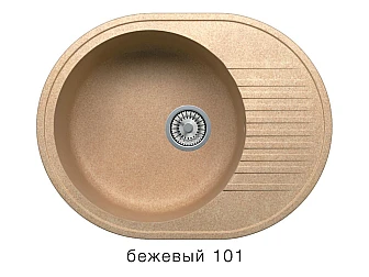 Кухонная мойка Tolero R-122 Бежевый 101 - фото