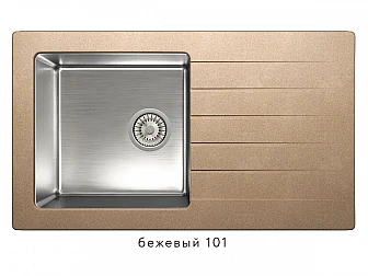 Кухонная мойка Tolero twist TTS-860 Бежевый 101 - фото