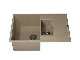 Кухонная мойка Uperwood Quartz UPD-05-02 бежевая матовая - фото