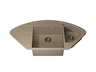 Кухонная мойка Uperwood Quartz UPD-06-02 бежевая матовая - фото