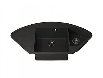 Кухонная мойка Uperwood Quartz UPD-06-04 черная матовая - фото