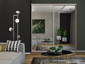 Шкаф-купе Юлия зеркало/зеркало Вотан - фото