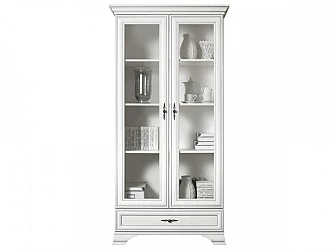Шкаф-витрина S320-REG2W1S Кентаки Белый - фото
