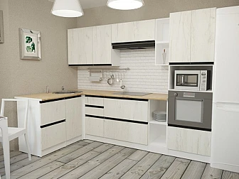 Кухонный гарнитур Амели мега прайм 1500х2700 мм - фото