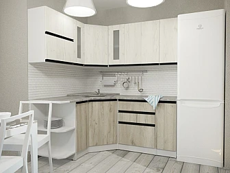Кухонный гарнитур Паола оптима 1500х1800 мм - фото