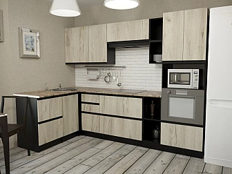 Кухонный гарнитур Равенна мега прайм 1500х2700 мм - фото