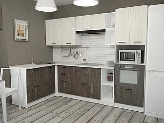 Кухонный гарнитур Сиена мега прайм 1500х2700 мм - фото