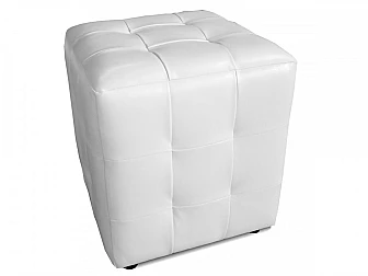 Пуф белый кожзам White - фото