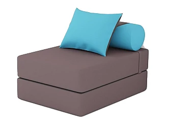 Кресло-кровать Коста Dimrose azure chocolate - фото
