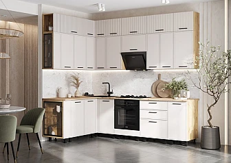 Кухня Бьянка 1,6х2,6/1080м Кашемир - фото