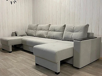 Диван Комфорт-6 НПБ+МДФ модульный 1К-2-1К ткань Luma 13 - фото
