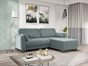 Угловой диван Скандинавия Newtone aqua blue - фото