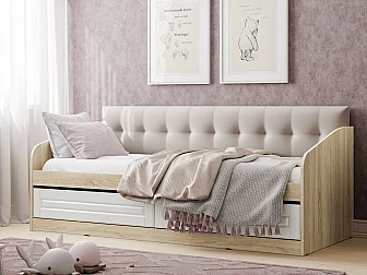 Кровать Оливия НМ 041.50-01 800х1900 спинка дабл - фото