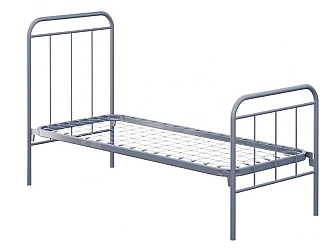 Кровать металлическая одноярусная Армейская 1900*800 мм - фото