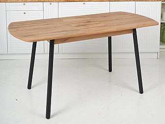 Стол кухонный раздвижной Виннер Дуб вотан/Черный - фото