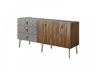 Комод для гостиной 1.6 Bogemia Woodline Wood Farfale БМКМ-4 (Woodline) - фото