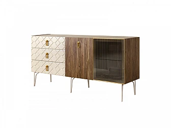 Комод для гостиной 1.6 Bogemia Woodline Wood Farfale БМКМ-4 [5][10] (Woodline) - фото