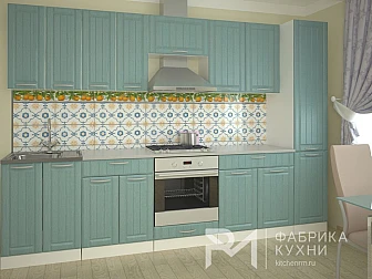 Кухонный гарнитур 13Р РоялВуд Голубой-Прованс 2 3000 мм - фото
