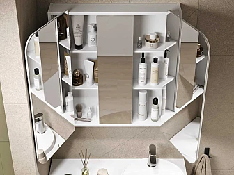 Шкаф зеркальный Cosmetic 80 без светильника - фото