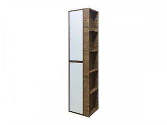 Пенал подвесной Monaco Wood с открытой полкой левосторонний - фото