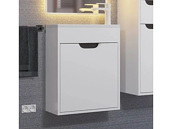 Тумба с раковиной Uperwood Modul матовая белая/графит 50 см - фото