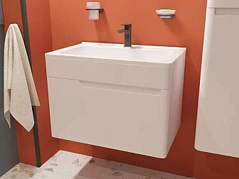 Тумба с раковиной Kare Luxe 700 навесная 1 ящик - фото