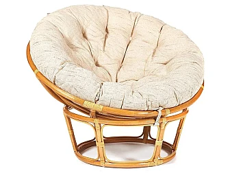 Кресло Papasan 23/01 W с подушкой Honey, ткань Старт - фото