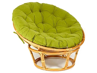 Кресло Papasan 23/01 W с подушкой Honey, флок Олива - фото