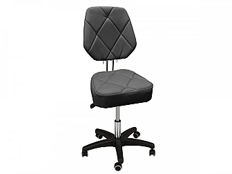 Стул мастера Грэй на черном пластмассовом каркасе серый - фото