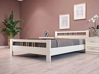 Кровать Вероника-3 1600 Белый античный - фото