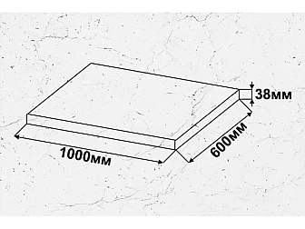 Столешница 100x60 см 3,8 см для кухни Роза - фото