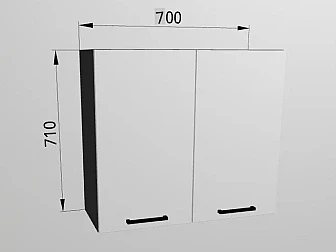 Верхний шкаф 70x71 см для кухни Антрацит - фото