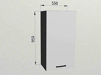 Верхний шкаф 55x95 см для кухни Старое Дерево МДФ - фото