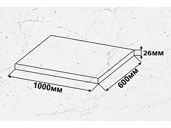 Столешница 100x60 см 2,6 см для кухни Старое Дерево МДФ - фото