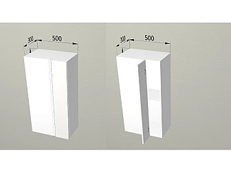 Верхний угловой шкаф 50x95 см для кухни Умбра МДФ - фото