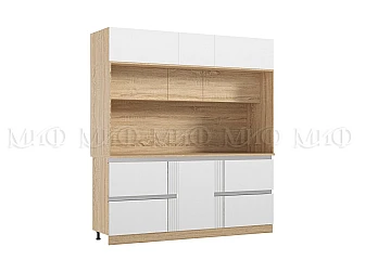 Центральная секция 205x226,8 см под МП для кухни Карина МДФ Пластер Скай - фото