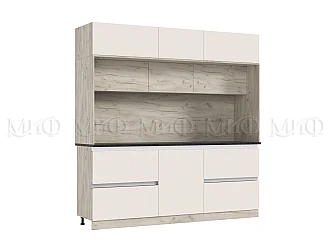 Центральная секция 220x226,8 см для кухни Карина Кашемир, Крафт серый - фото