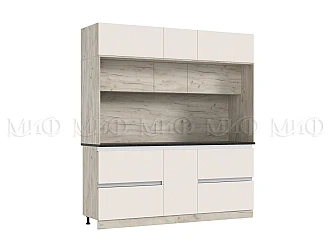 Центральная секция 205x226,8 см под МП для кухни Карина Кашемир, Крафт серый - фото