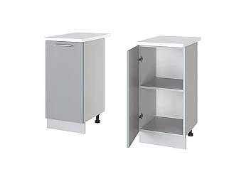 Напольный шкаф 40x82 см с 1 дверью для кухни Бронкс кварц/бетон - фото