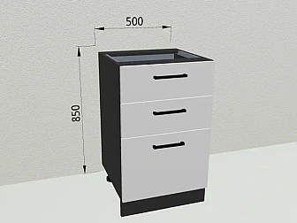 Напольный шкаф 50x82,4 см с ящиками Н3Я50 для кухни Вегас - фото