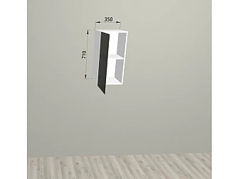 Верхний шкаф 35x71 см со стеклянным фасадом для кухни Вегас - фото