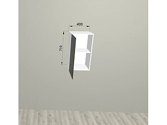 Верхний шкаф 40x71 см со стеклянным фасадом для кухни Вегас - фото