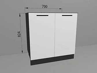 Напольный шкаф 70x82,4 см с 2 дверями Н702/36 для кухни Дели - фото