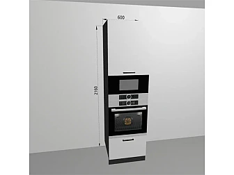 Пенал-колонна 60x216 см без свеса для кухни Бланка - фото