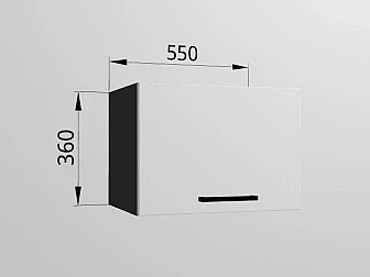Верхний шкаф 55x36,2 см для кухни Демо низ МДФ - фото