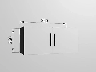 Верхний шкаф 80x36,2 см для кухни Демо низ МДФ - фото